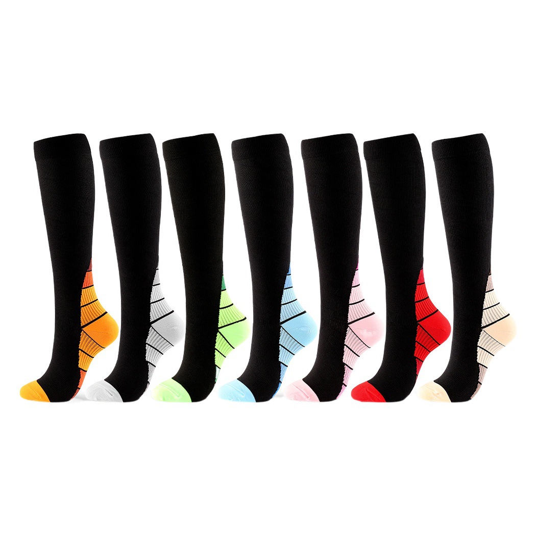 Cross-Border sports calf socks long tube knee socks compression socks for men and women cycling socks Amazon socks sports socks