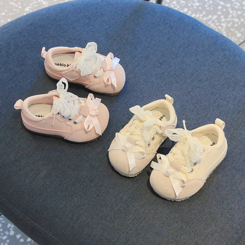 2025 Autumn New Baby Shoes Bow Soft Sole Anti-Slip Children's Shoes 1-2--3 Year Old Boys and Girls Toddler Shoes Wholesale