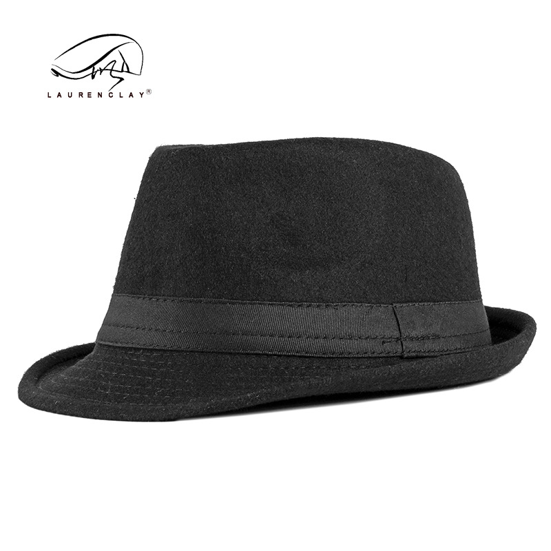 Spring and Autumn New Fashion casual hat female British fashion black jazz hat woolen versatile middle-aged and elderly hat fashion