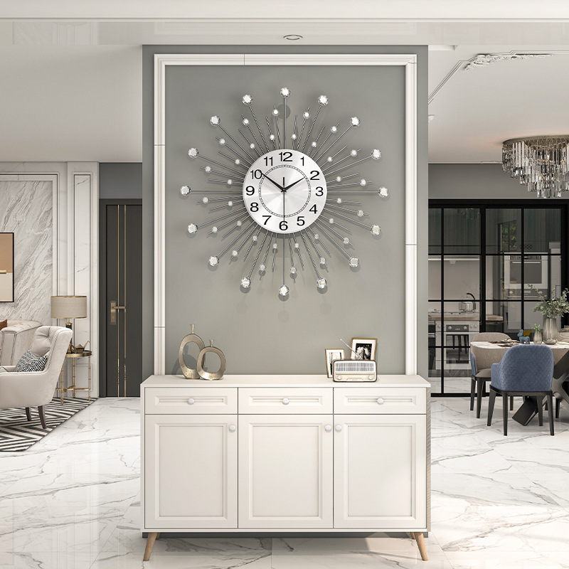 Gypsophila clock wall clock living room modern simple home decoration mute restaurant porch wall clock high sense
