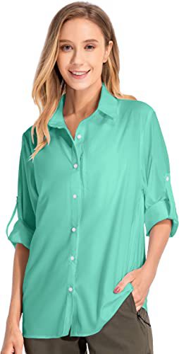 Picture of Women's Long-Sleeved Sun Protection Shirt Quick-Drying Outdoor Fishing Hiking Shirt