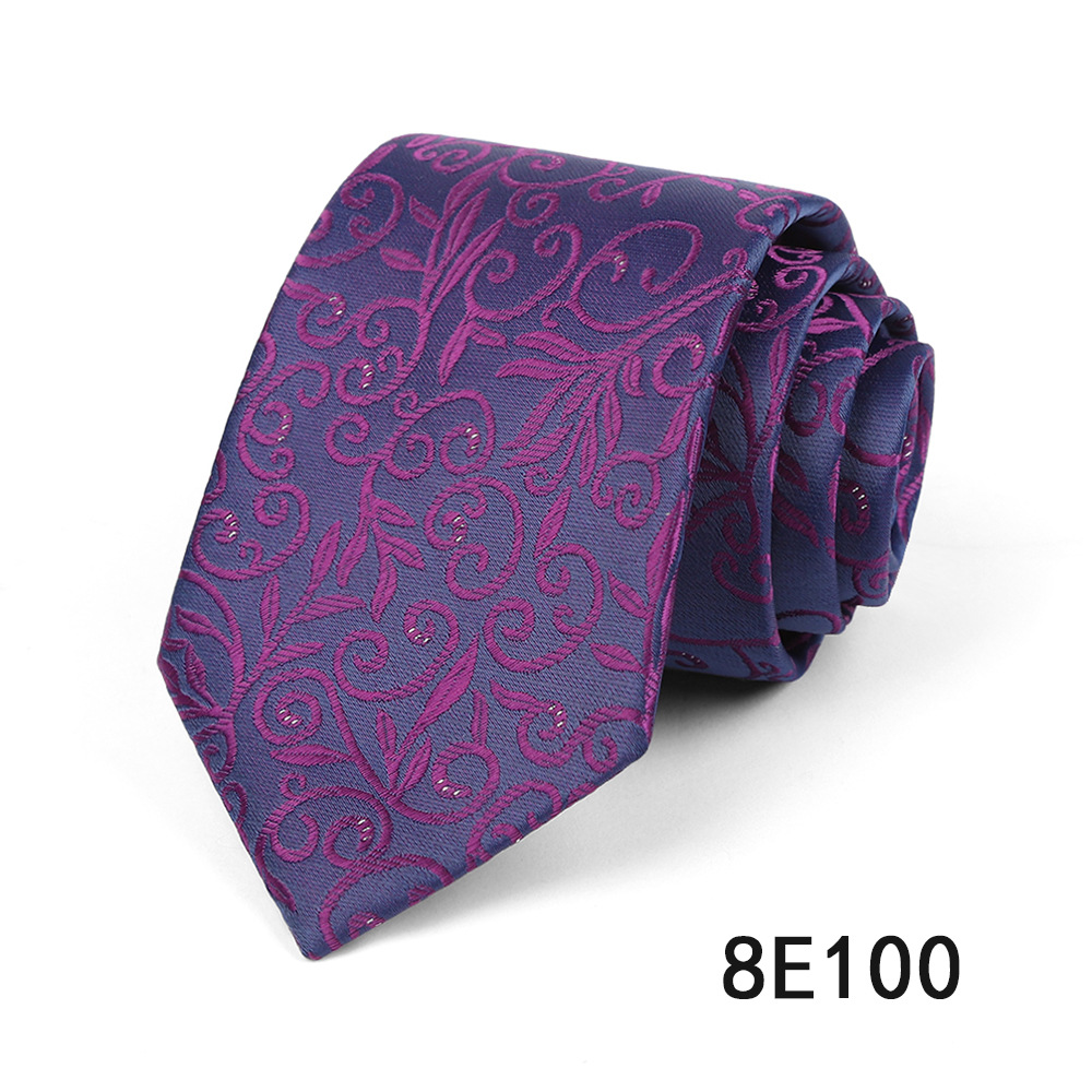 Picture of Men's Tie Business Casual Stripesd Tie 8cm Polyester Jacquard Embroider Print Tie Wholesale Formal Wear