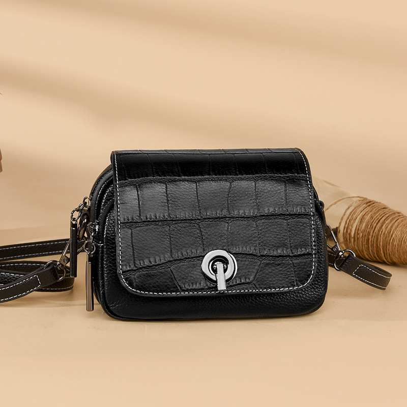 Picture of Genuine Leather Fashion Mother Bag Mobile Phone Bag New Mini Crossbody Bag Women's High-end Shoulder Bag Large Capacity Women's Bag