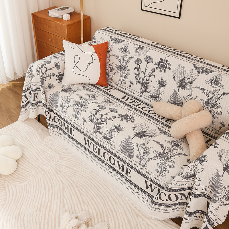 Picture of ins style sofa towel full cover cloth simple sofa cushion blanket all-inclusive universal cover towel four seasons universal sofa cover