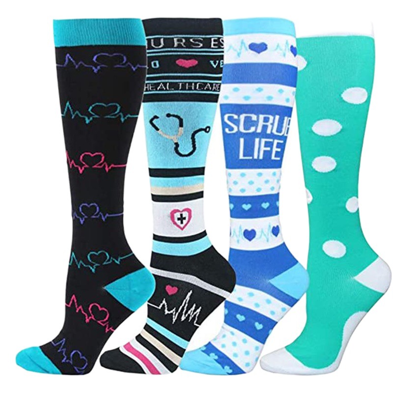 Cross-border exclusive compression socks running marathon sports stockings men and women riding socks 20-30mmHg compression socks