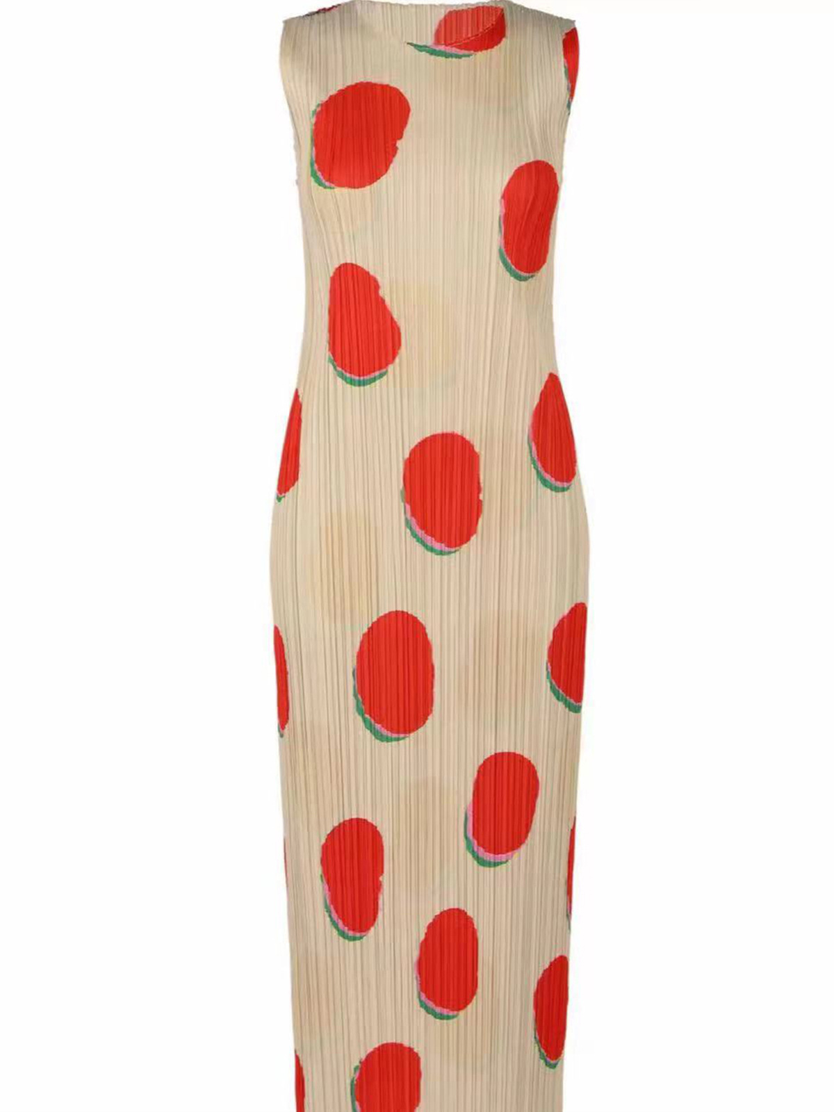 Miyake Wave Dot Vestal Dress for Spring and Summer 2024 New PP Fudou Series Pleated Art Playful Sleeveless dress Women