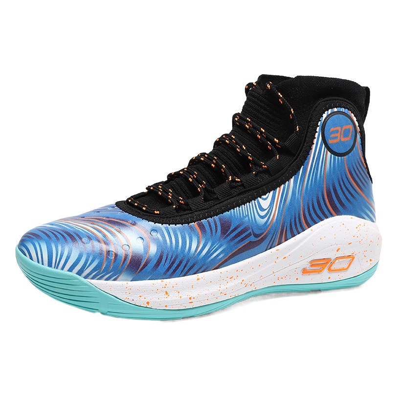 Small size 34 foreign trade plus size New basketball shoes men's high-top middle school students sneaker non-slip combat boots running shoes