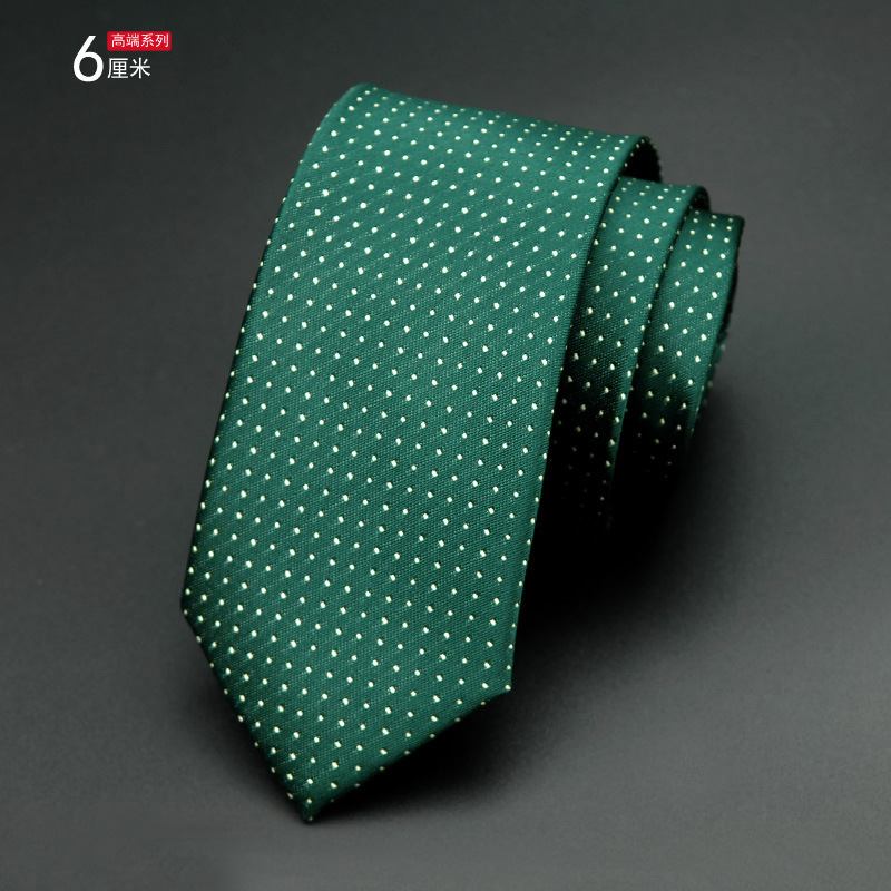 Picture of Men's Tie Korean Style Casual Polyester Silk Narrow Business Fashion Groom Wedding 6cm Small Tie