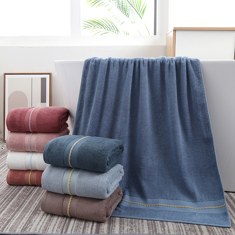 Picture of Bamboo fiber bath towel 140 * 70cm thickened 500g lint-free better than pure cotton soft absorbent baby gift