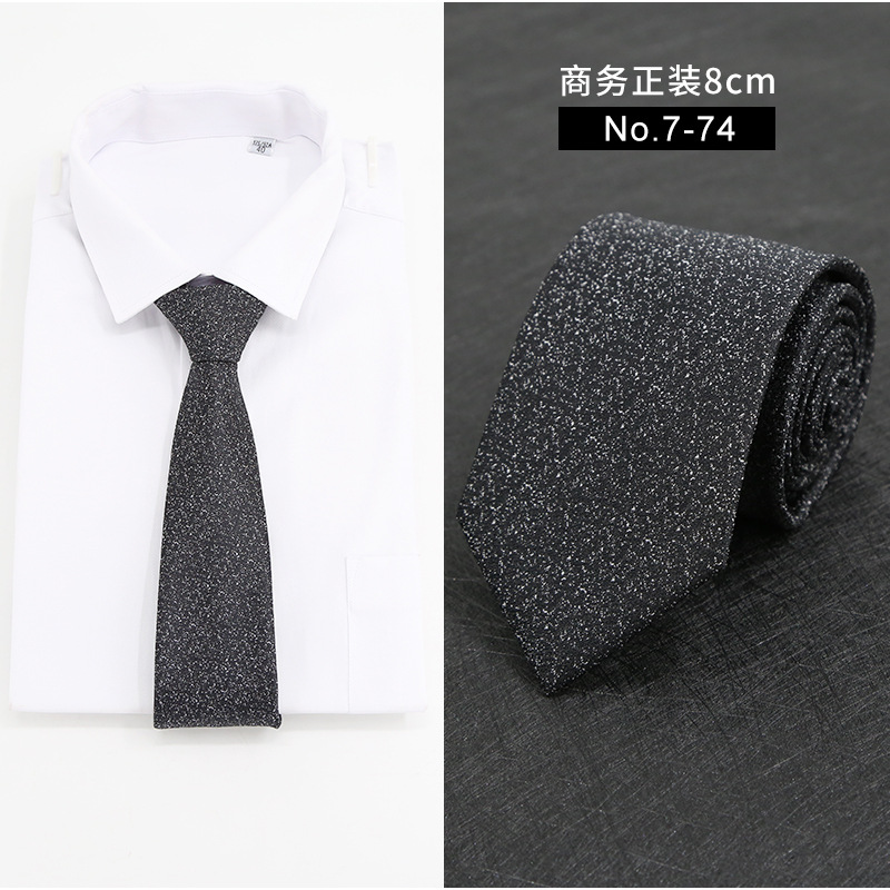 Picture of New Style Tie Men's Formal Business Casual Simple Style Solid Color Striped Arrow-Shaped Tie Manufacturer Ready Stock Wholesale