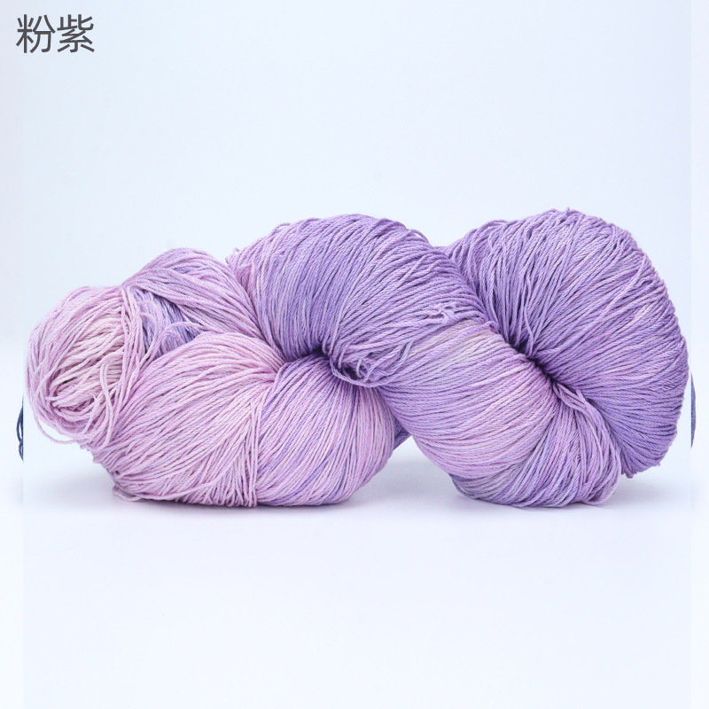 Picture of Cross-border hot-selling segment dyed Tencel flax thread handmade diy color halo fashion yarn wool group wholesale