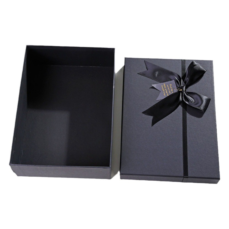 Picture of Empty Gift Box Ins Large Bow Christmas Gift Box Lid and Base Box Scarf Birthday Gift Packaging Box
