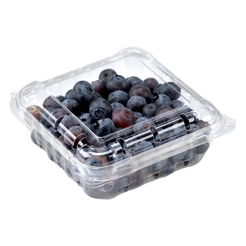 Trumpet flower disposable PET plastic vegetable and fruit box fruit packing box strawberry packing box cherry lock fresh box