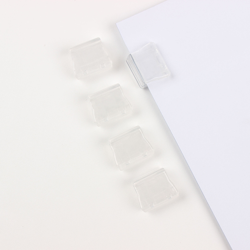Picture of Candy-colored transparent push clip for examination paper notes document storage clip push clip student data classification long tail clip