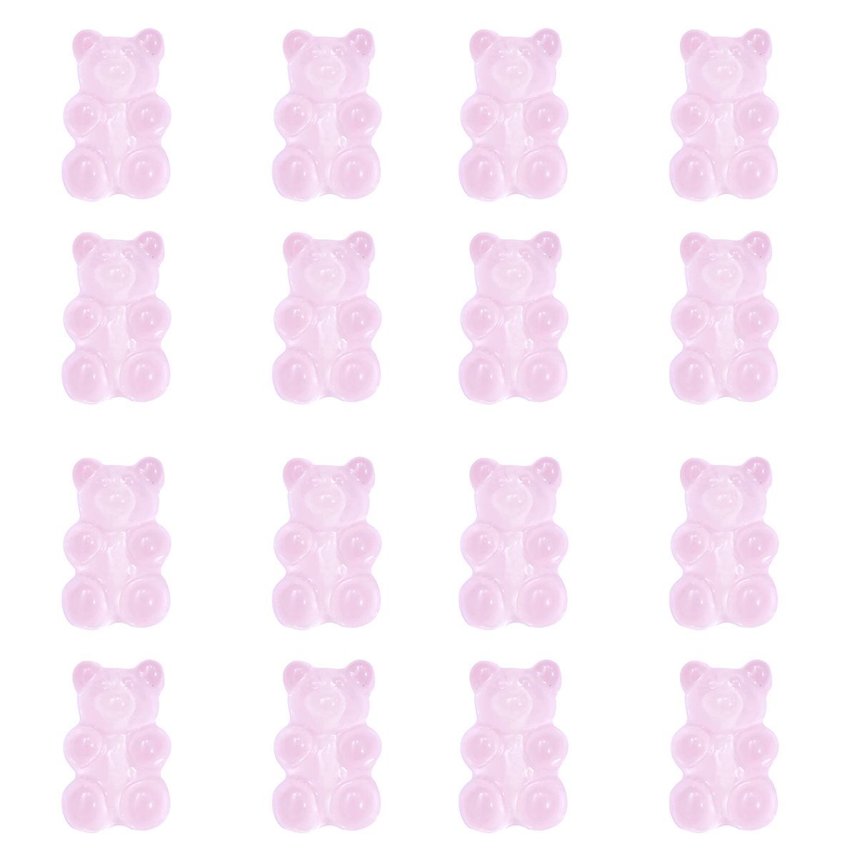 Picture of Transparent Candy Color Resin Bear Accessories Handmade DIY Homemade Bracelet Earrings Jewelry Keychain Pendant Material