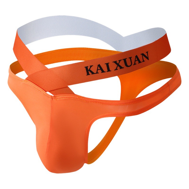 Europe and the United States foreign trade sexy thong men's ice silk breathable naked leak hip triangle shorts factory a generation of wholesale