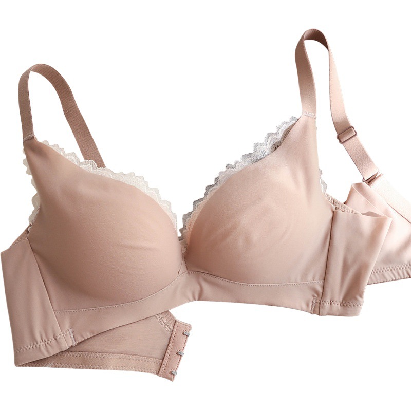 Japanese seamless 100% silk Mulberry silk underwear women's small chest push up breast collection anti-sagging wireless bra