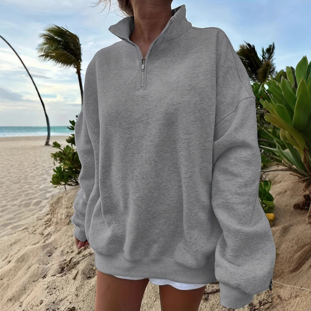Picture of Cross-border 2024 Europe and the United States wish Amazon foreign trade women's autumn and winter new fleece-lined loose casual pullover vests