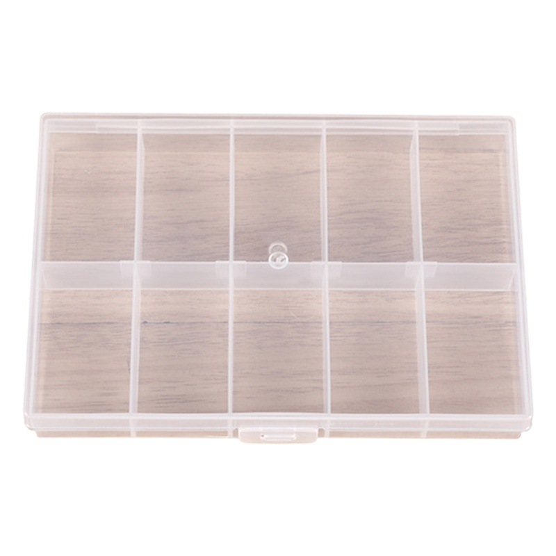 Small Plaid 10 grid fixed button box fire paint wax grain seal packing box five claw buckle fishing gear stationery storage box