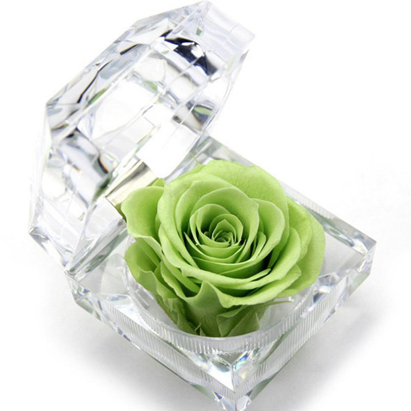 Picture of Eternal Flower Rose Acrylic Necklace Ring Gift Box Stall High-end Valentine's Day Gift Cross-border Wholesale
