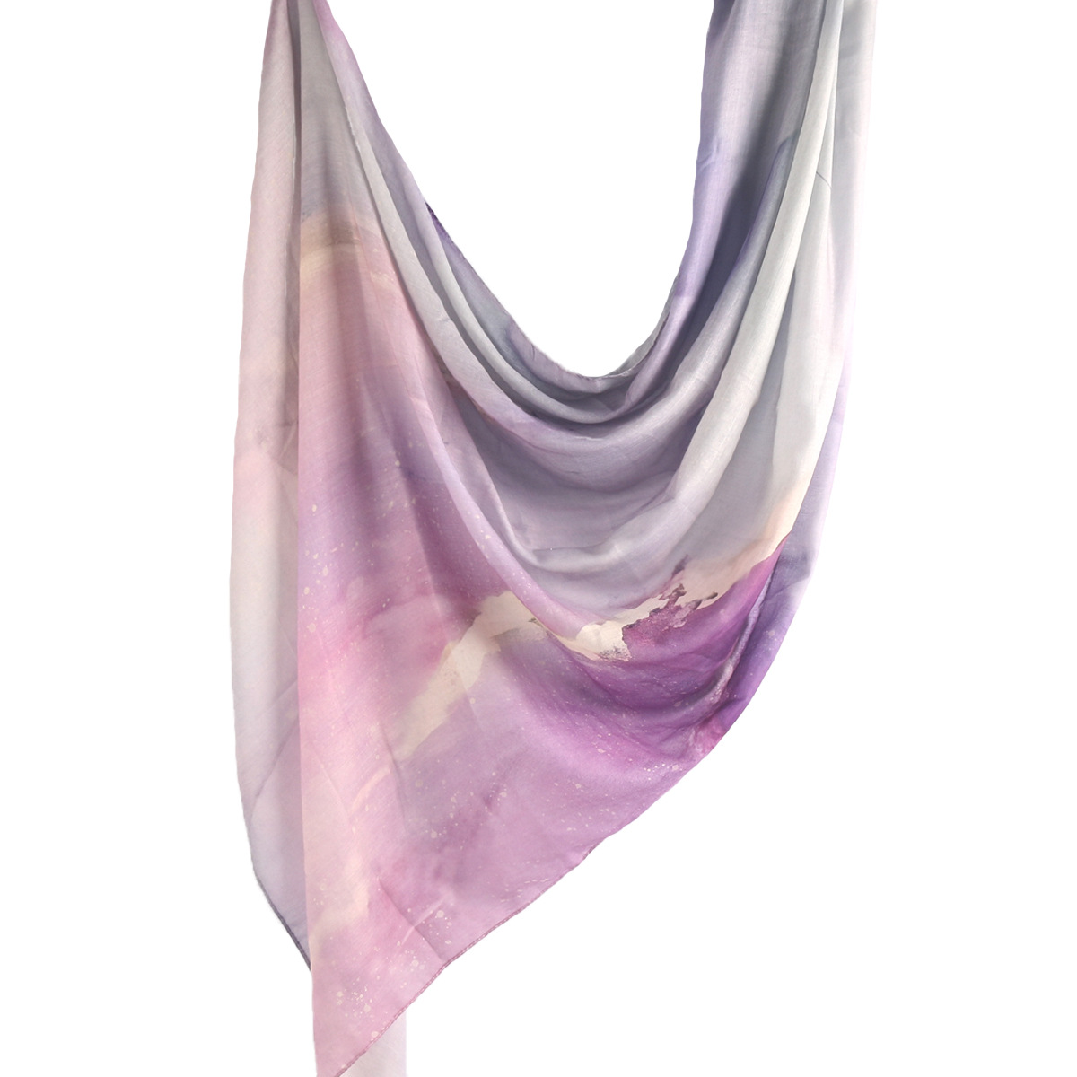 Picture of Best-Selling Watercolor Tie-Dye Cotton Scarf Arabian Satin Polyester Long Scarf Turkish Middle Eastern Scarf