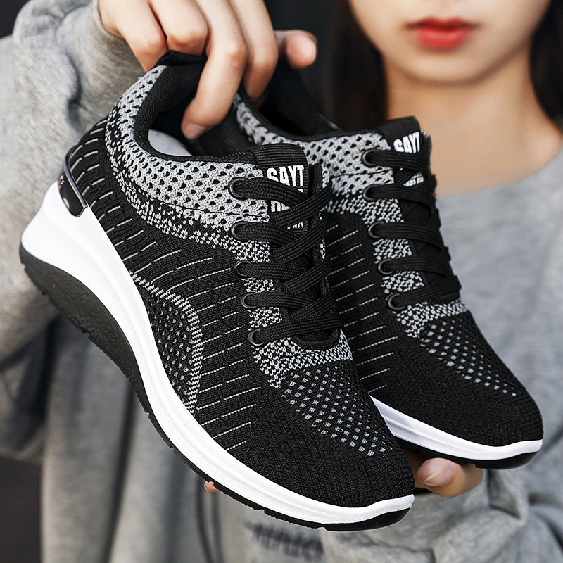 Picture of Women's Shoes, New Autumn Models, Foreign Trade Women's Shoes Wholesale, Height-Increasing Shoes, Trendy Shoes, Breathable Thick-Soled Sneakers for Women