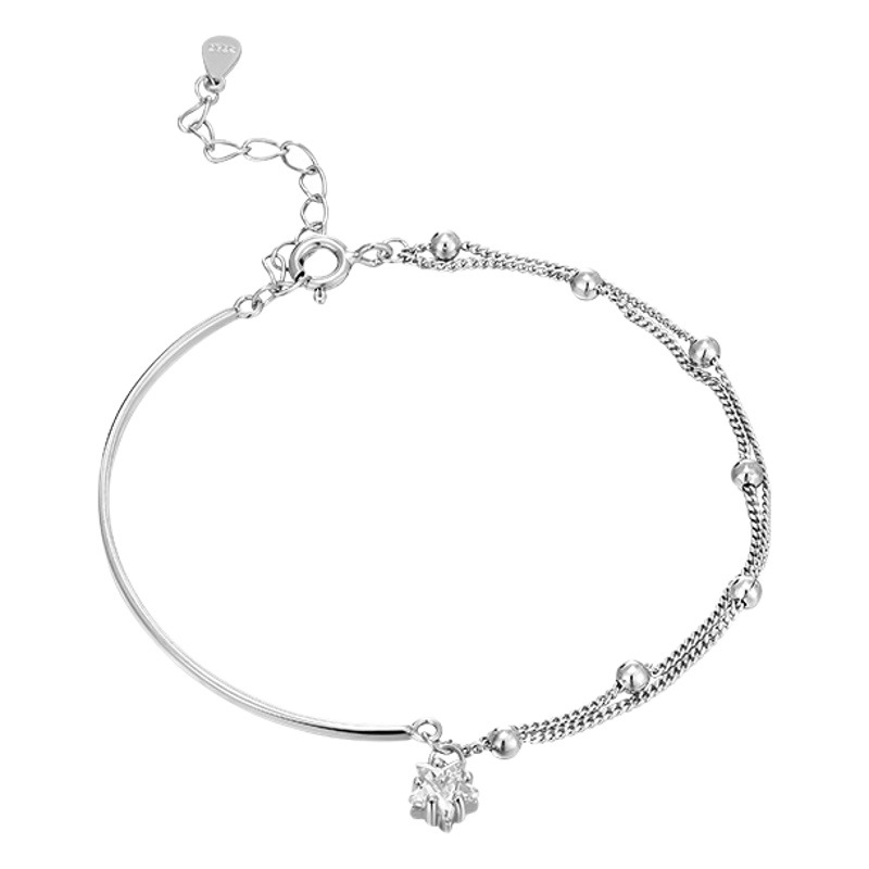 Stars Half Bracelet Half Bracelet Girls High-level Niche Simple Red Book Internet Celebrity ins Double-layer Bracelet