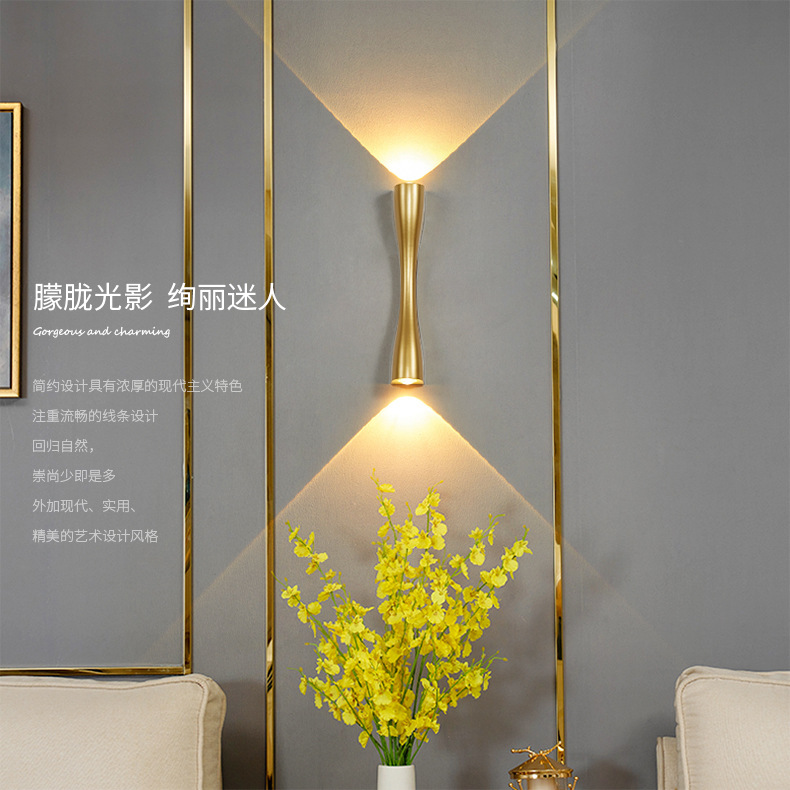 Led Double-Headed Small Waist Wall Lamp Courtyard Aisle Lamp Wholesale Bedroom Bedside Lamp Living Room Tv Background Wall Lamp