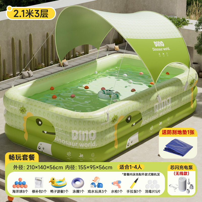 Picture of Inflatable Pool Swimming Pool Children's Inflatable Pool Home Outdoor Large Family Pool Thickened Baby Paddling Pool