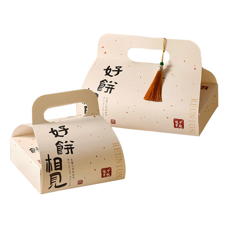 Picture of 2025 New Creative Liuxin Mooncake Box Mid-Autumn Festival Gift Box Reunion Packaging Box 4 Pieces 6 Pieces Egg Yolk Crisp Box in Stock