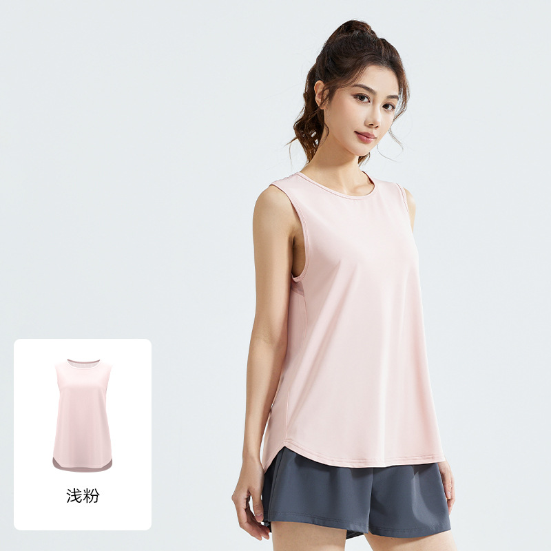 Picture of Juyitang Loose Beautiful Back Mesh Yoga Vest Running Training Quick-Drying Fitness Sports Top Women's Cover-Up