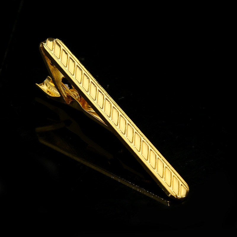 Picture of Men's fashion business simple trendy pure metal tie clip geometric high-end men's personalized suit accessories collar clip