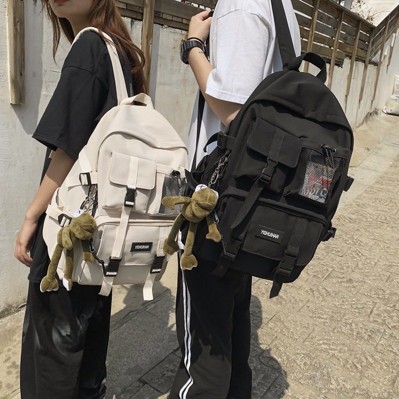 Picture of ins schoolbag women's Korean-style Harajuku ulzzang high school student junior high school student simple backpack men's large capacity backpack