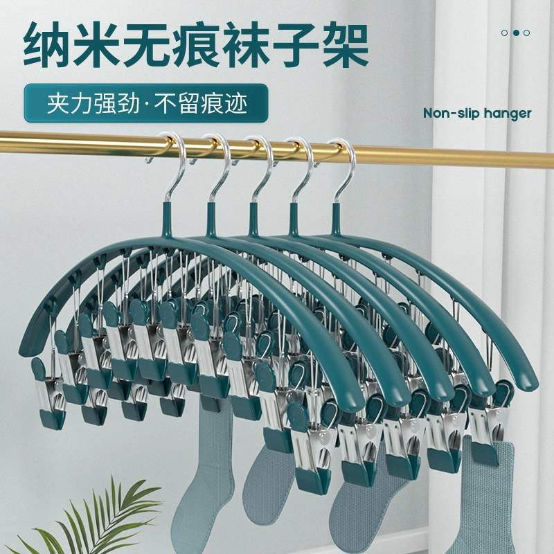 Picture of Stainless steel plastic dipping seamless socks rack multi-clip drying rack socks clip home student dormitory multi-functional drying artifact