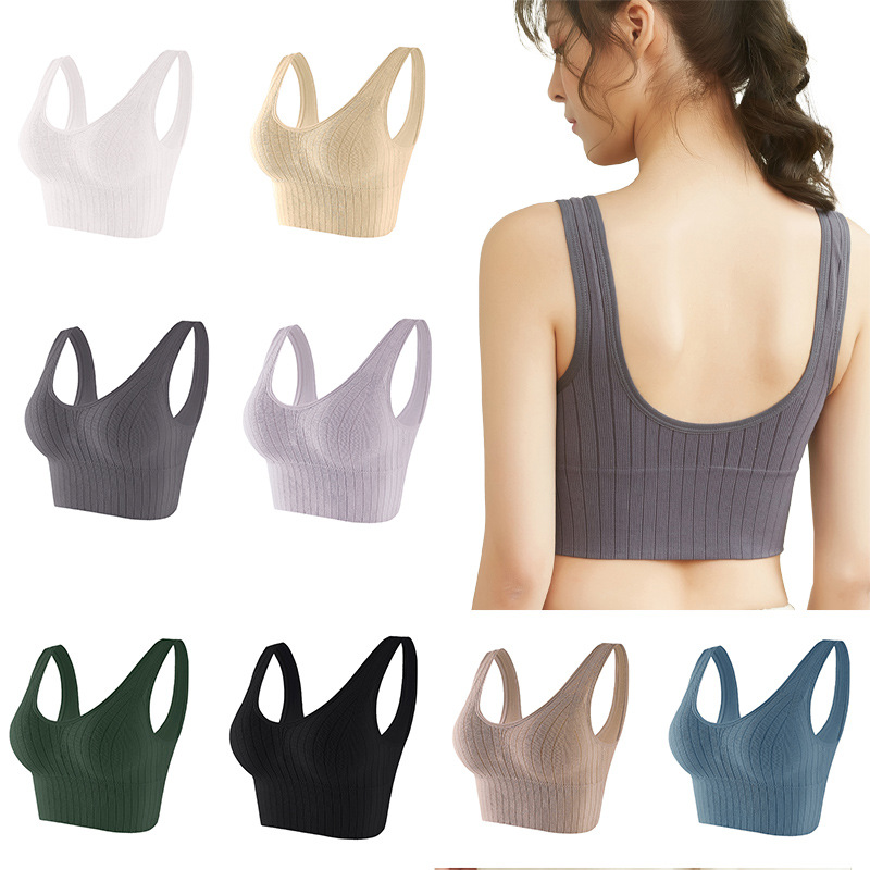 Foreign Trade New Wide Shoulder Base Vest Gathered Anti-walking Light Wrap Chest U-shaped Beauty Strap Chest Pad Removable Collector