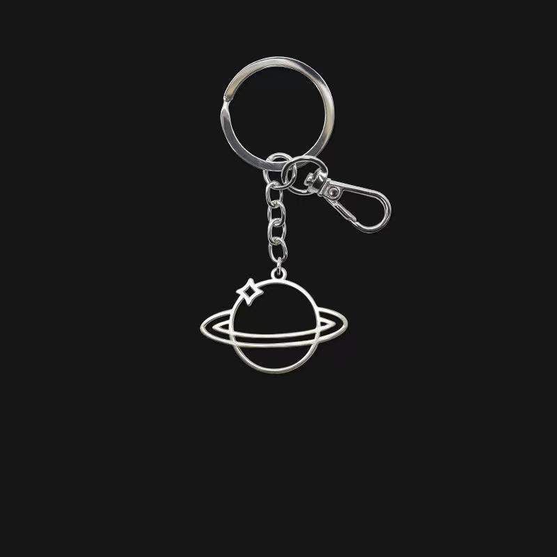 Picture of Cartoon Universe Hollow Star Keychain Small Round Brand All-match Key Chain School Bag Hanging Accessories