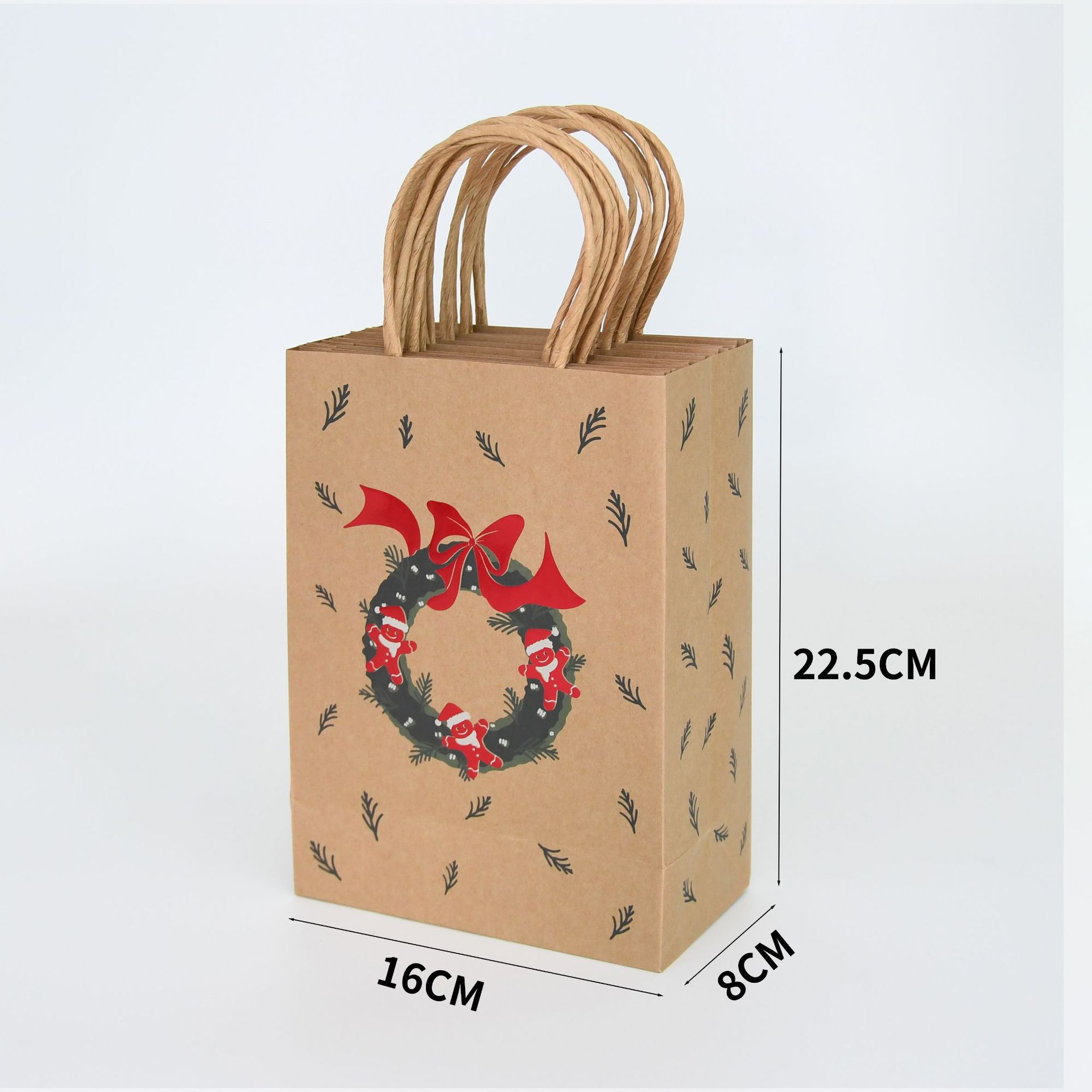 Picture of Kraft paper bag handbag milk tea packaging take-out cartoon packaging paper bag factory cross-border packaging paper bag factory