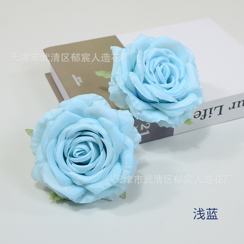 Picture of Simulated Flower Curled Rose Flower 12cm Safe Rose Wedding Background Wall Decoration Arch Flower Arrangement Gift Box with Flowers