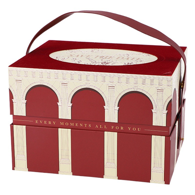 Wedding gift box hand gift portable candy box business gift box light luxury high-end iris hand gift box