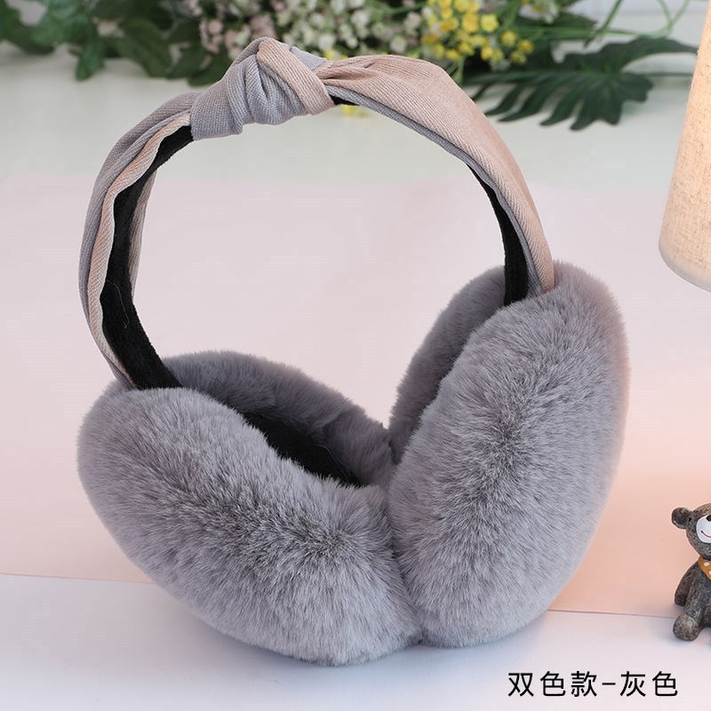 Picture of MEETSUNNY Sweet Girl Ear Warm Winter Cycling Commuter Ear Protection Plush Ear Bag Thickened Warm Earmuffs Women