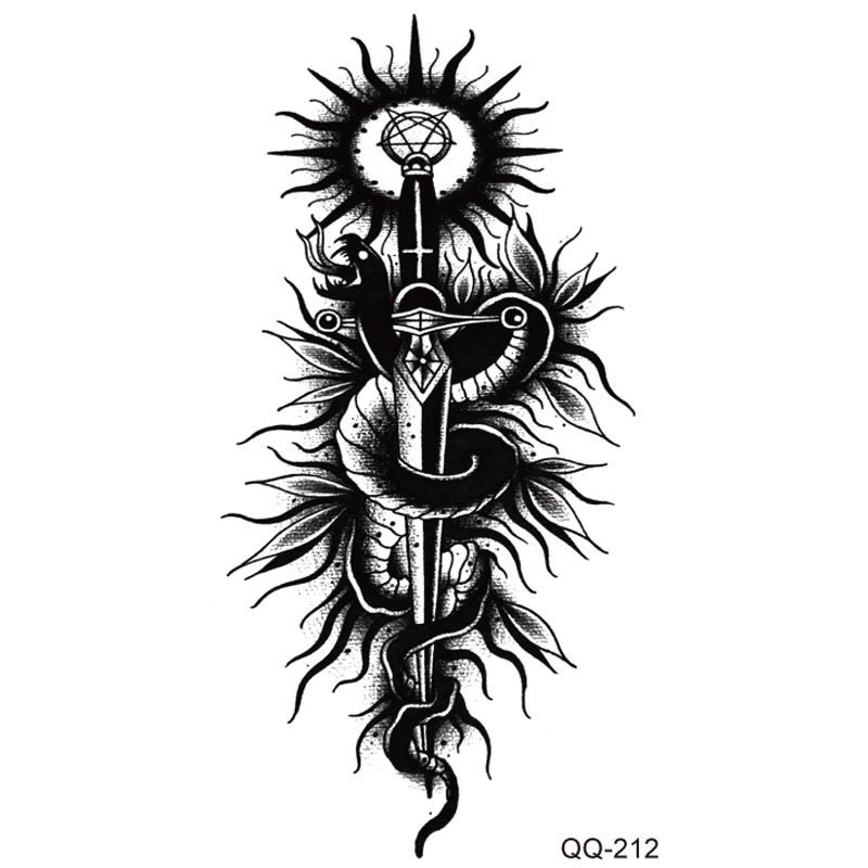 Picture of New waterproof small fresh tattoo stickers color black and white 1000 can be any combination of manufacturers wholesale
