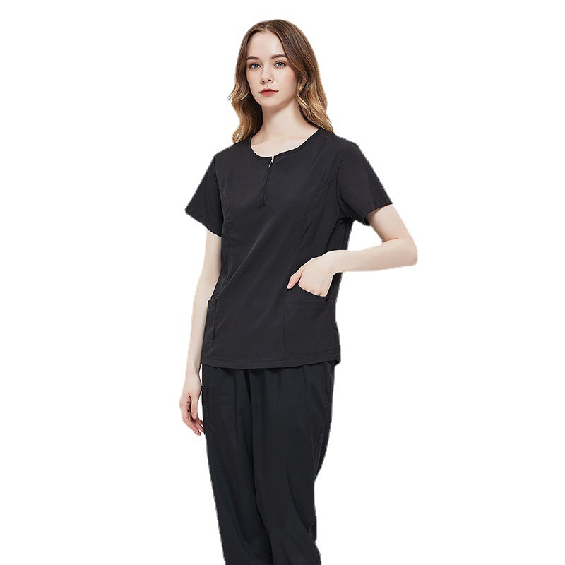 Picture of Cross-Border Dental Doctor Scrub Suit Operating Room Split Nursing Workwear Elastic Quick-Drying Nurse Scrub Suit Wholesale