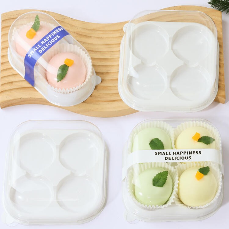 Snow Mei Niang Packaging Box 1/2/3/4 Pieces Single Daifuku Box Egg Tart Egg Yolk Crispy Pork Floss Scallop Puff Box