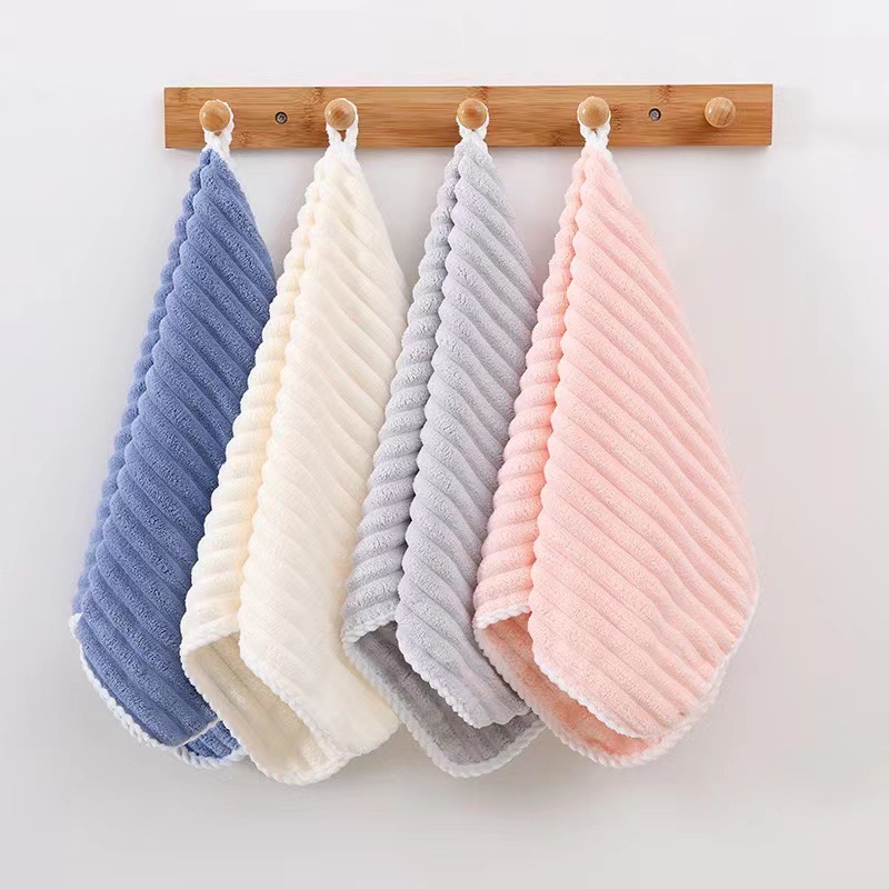 Coral Velvet Candy Velvet Towel Hair Dried Hat Bath Towel Three-piece Set Household Soft Absorbent Thickened No Hair