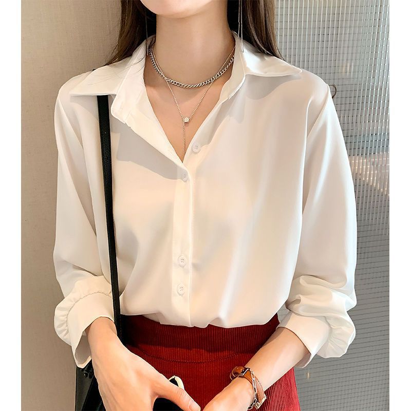 Picture of Shirt Women's 2025 Spring, Autumn and Summer New Style High-End Summer Loose French Outer Top White Shirt Trend
