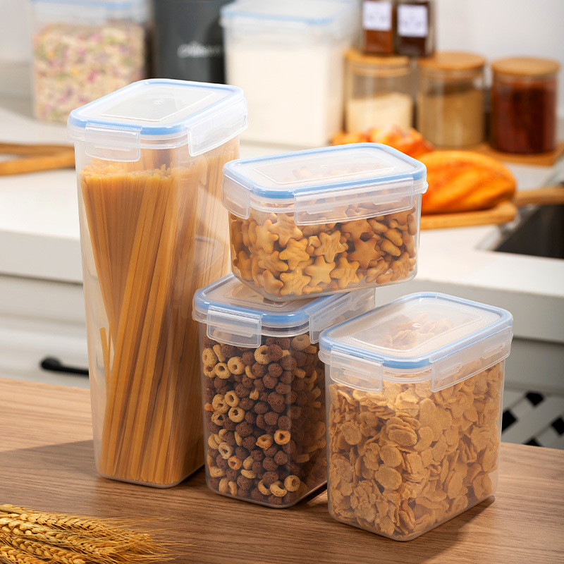Kitchen Grain Storage Box, Storage Jar, Plastic Sealed Jar, Divided Sealed Fresh-Keeping Box