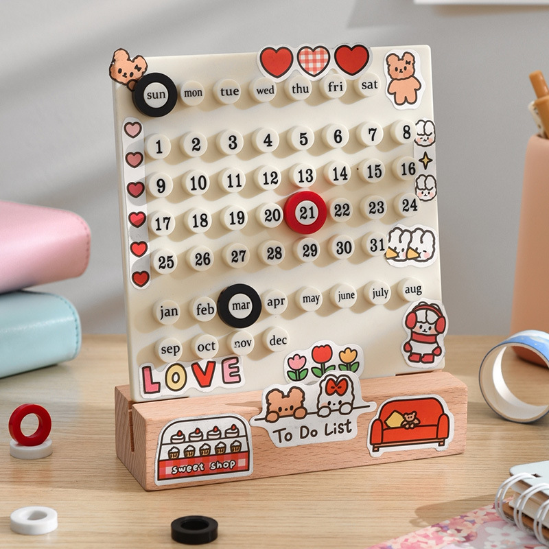 Perpetual calendar manual diy collar desk calendar desktop decoration acrylic calendar postgraduate entrance examination countdown reminder card 2025