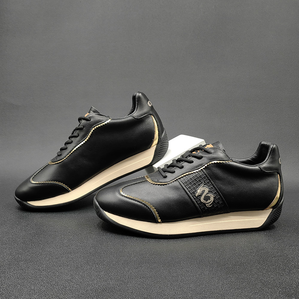 2024 spring new men's all-match sneakers men's fashionable shoes top layer cowhide European genuine leather men's casual shoes