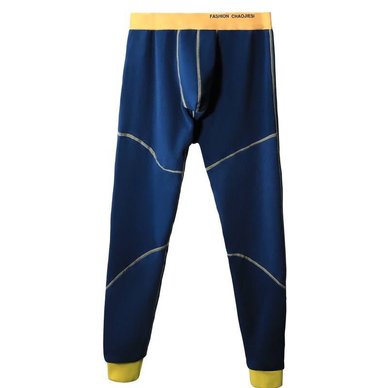 Picture of Winter long johns men's underwear thickened fleece-lined warm cold-proof pants single tights leggings youth cotton-wool pants