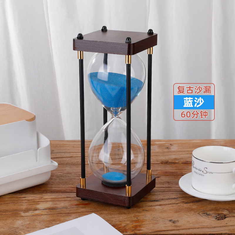 Picture of Retro Hourglass Ornaments 30/60 Minutes Hourglass Timer Chinese Valentine's Day Birthday Gift Creative Desktop Accessories